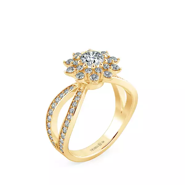 Nhẫn Kim Cương Double floral Halo NKC2505 4